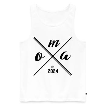 Grandma Est. 2024 – Cadeau pour les nouvelles mamies - Débardeur bio Premium Homme - blanc - Devant - Michal (187cm)