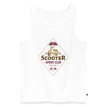 Vintage Scooter Club - Retro Aesthetics - Men's Premium Organic Tank Top - white - Front - AI Model Male 178 light (178cm)