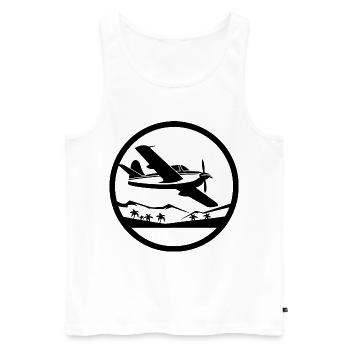 Aircraft Graphics - Men's Premium Organic Tank Top - white - Front - AI Model Male 178 light (178cm)