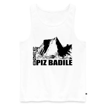 Piz Badile, Montagne, Montagnes, Suisse, Bregaglia, Alpes - Débardeur bio Premium Homme - blanc - Devant - Michal (187cm)