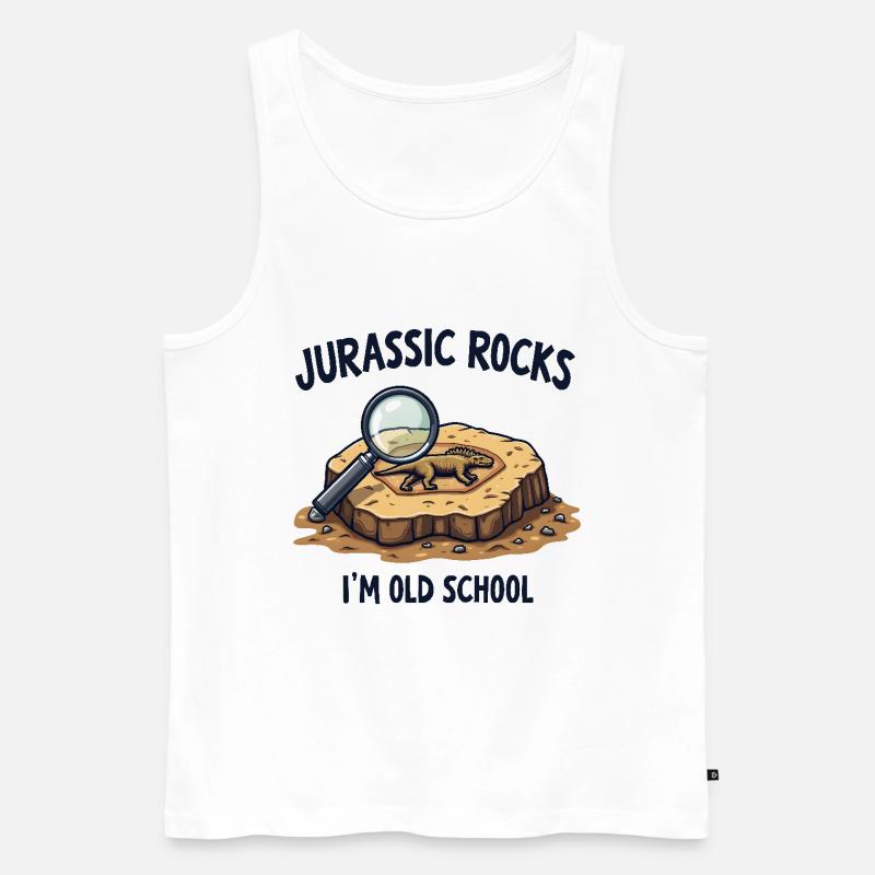 I’m Old School - Männer Premium Bio Tank Top - Weiß