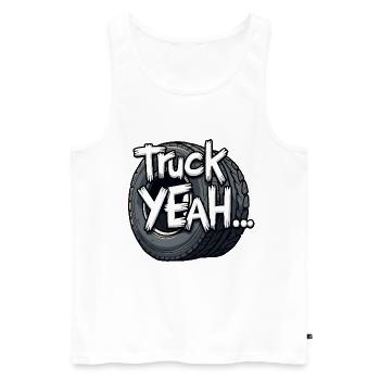 Truck yes! - Men's Premium Organic Tank Top - white - Front - Michal (187cm)