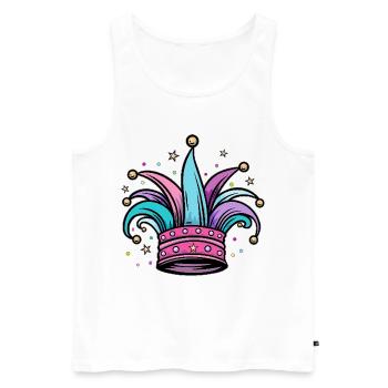 Narrenmütze Narrenkappe für Karneval und Fasching - Männer Premium Bio Tank Top - Weiß - Vorne - AI Model Male 178 light (178cm)