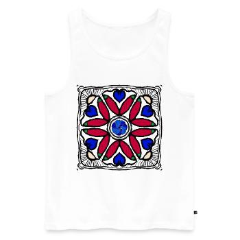 Peperoni Pop Art - Männer Premium Bio Tank Top - Weiß - Vorne - Michal (187cm)