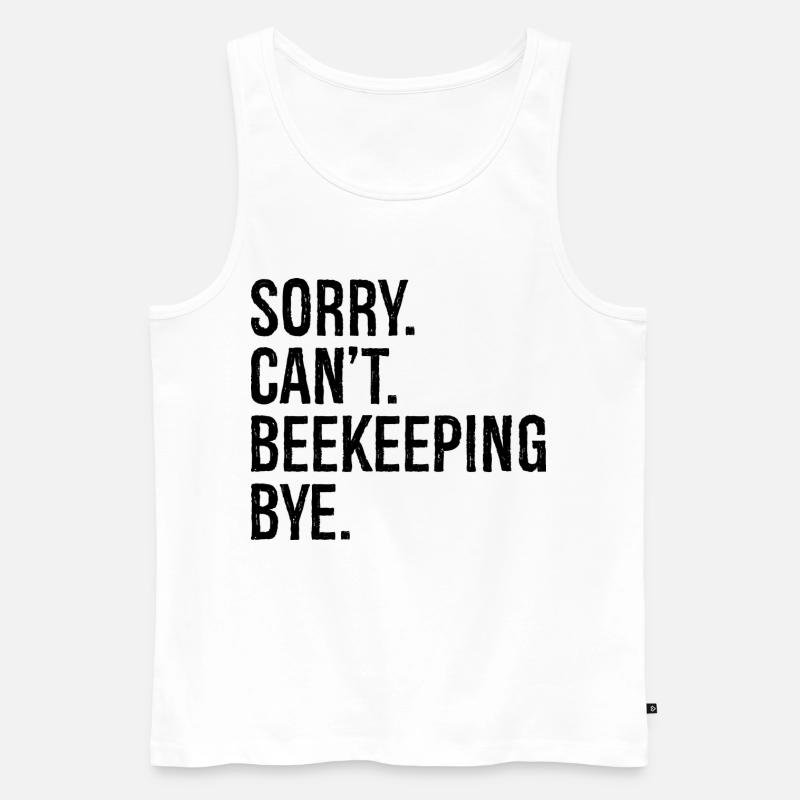 sorry can't beekeeping bye - Männer Premium Bio Tank Top - Weiß