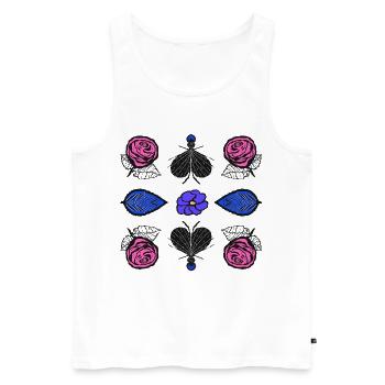 Roses Pop Art - Men's Premium Organic Tank Top - white - Front - AI Model Male 178 light (178cm)