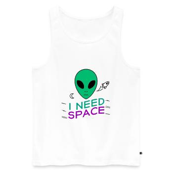 J’ai besoin d’espace - Débardeur bio Premium Homme - blanc - Devant - AI Model Male 178 light (178cm)