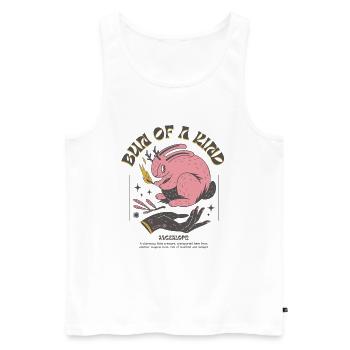 Magical Jackalope – Magic Rabbit - Men's Premium Organic Tank Top - white - Front - AI Model Male 178 light (178cm)