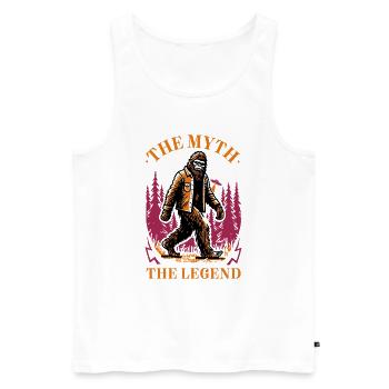 Bigfoot – The legend lives on - Men's Premium Organic Tank Top - white - Front - Michal (187cm)