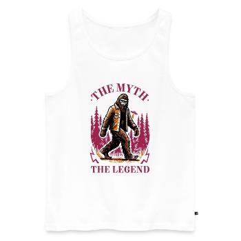 Bigfoot – The legend lives on - Men's Premium Organic Tank Top - white - Front - Michal (187cm)