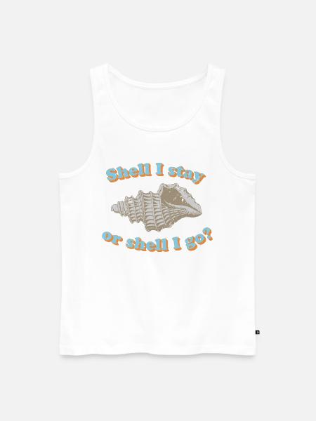 Muschel oder gehen? - Männer Premium Bio Tank Top - Weiß