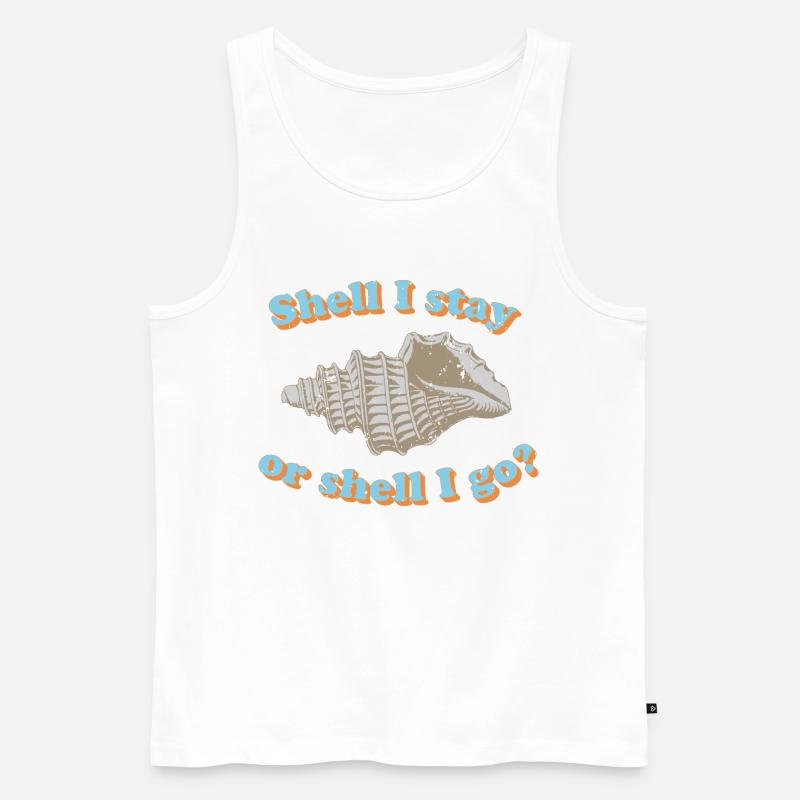 Muschel oder gehen? - Männer Premium Bio Tank Top - Weiß