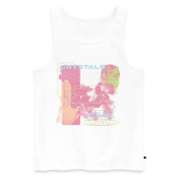 Crystals Are My Favorite Vibe - Men's Premium Organic Tank Top - white - Front - AI Model Male 178 light (178cm)