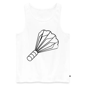 Federball - Männer Premium Bio Tank Top - Weiß - Vorne - Michal (187cm)
