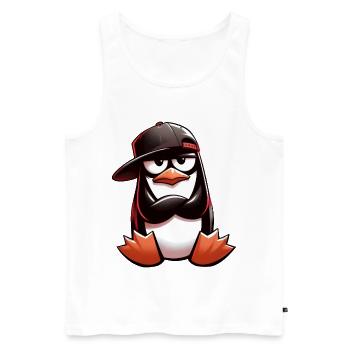 pigouin hiphop - Débardeur bio Premium Homme - blanc - Devant - AI Model Male 178 light (178cm)