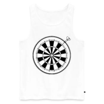Dart Zeichnung - Männer Premium Bio Tank Top - Weiß - Vorne - AI Model Male 178 light (178cm)