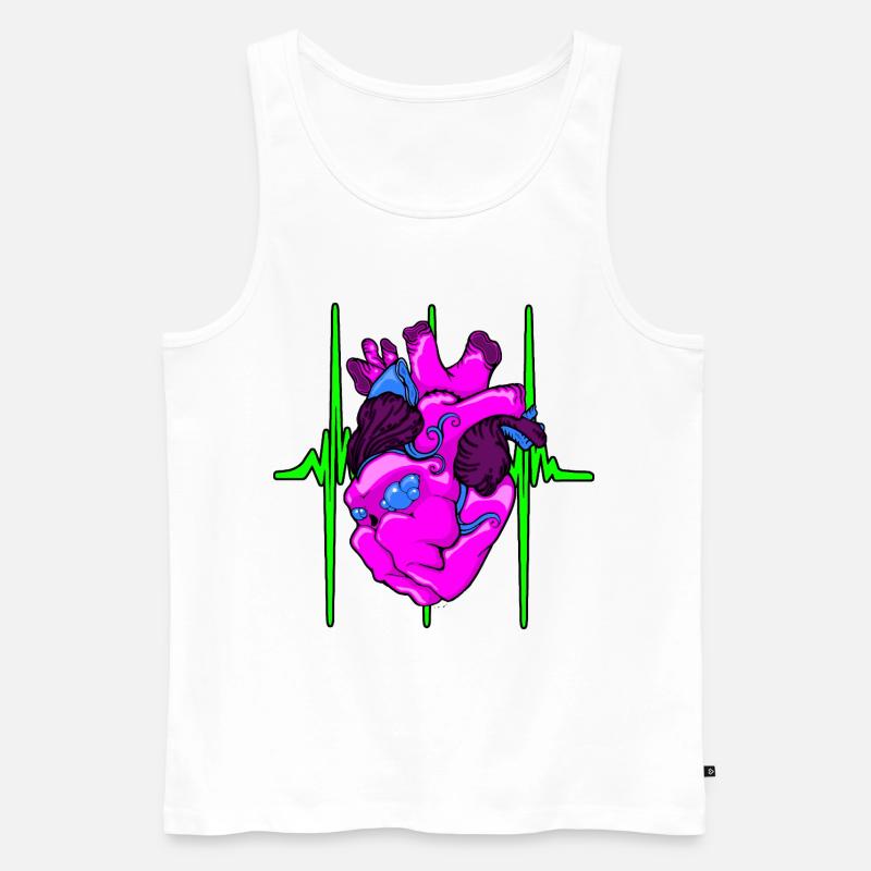 Beastly Beat - Männer Premium Bio Tank Top - Weiß