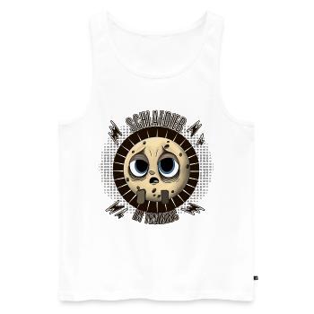 Schlafdieb? Schon in Ausbildung! - Männer Premium Bio Tank Top - Weiß - Vorne - AI Model Male 178 light (178cm)