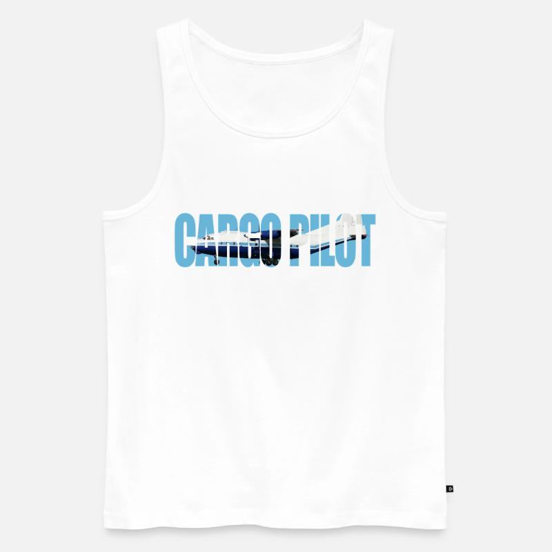 Cargo pilot An-12 - Männer Premium Bio Tank Top - Weiß