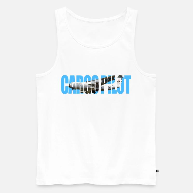 Cargo pilot C-141 - Männer Premium Bio Tank Top - Weiß
