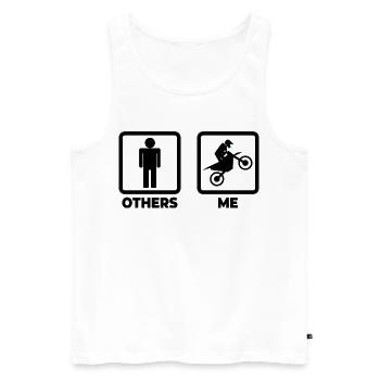 Ich als Motocross Fahrer - Männer Premium Bio Tank Top - Weiß - Vorne - Michal (187cm)