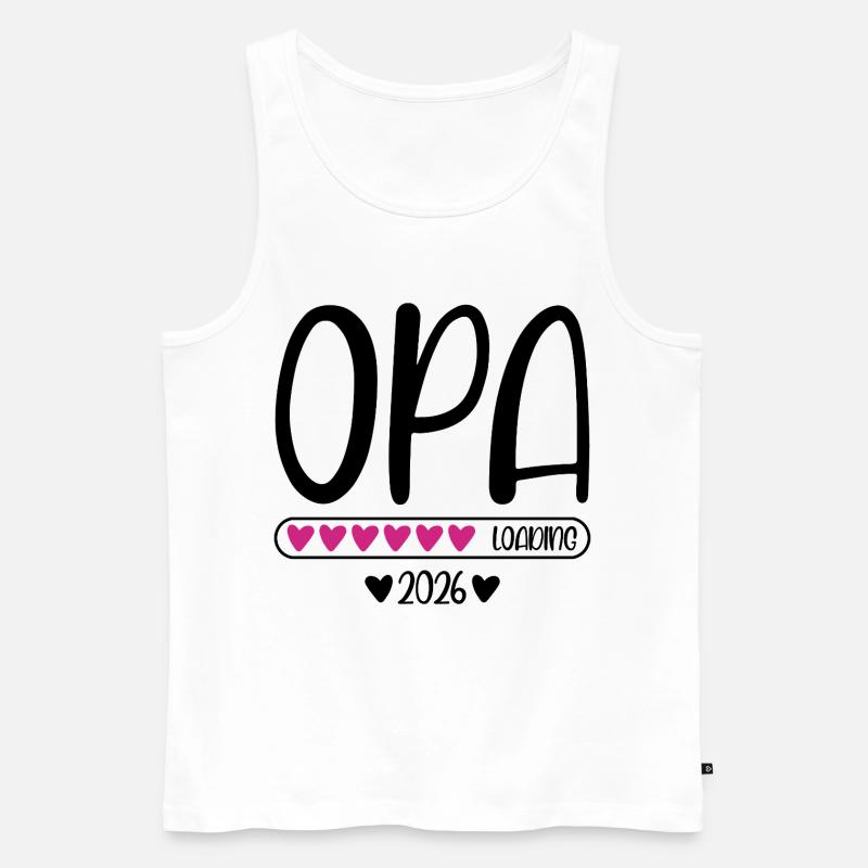Opa 2026 loading - Männer Premium Bio Tank Top - Weiß