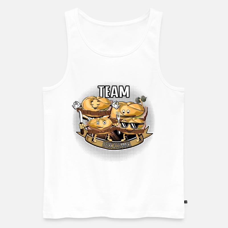 Team Leberkassemmel – Snack Squad! - Männer Premium Bio Tank Top - Weiß