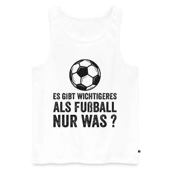 Fußballer Sprüche Lustig - Männer Premium Bio Tank Top - Weiß - Vorne - Michal (187cm)