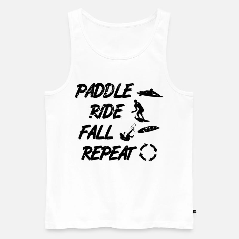 Surftrainer Spruch - Männer Premium Bio Tank Top - Weiß