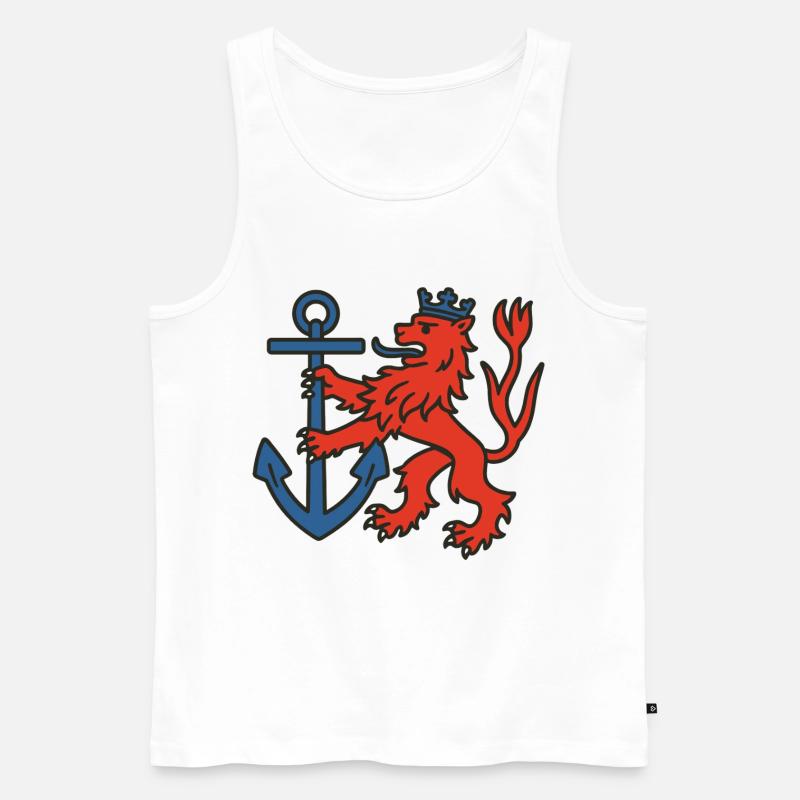 Düsseldorfer Löwe - Männer Premium Bio Tank Top - Weiß