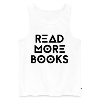 READ MORE BOOKS - Men's Premium Organic Tank Top - white - Front - Michal (187cm)