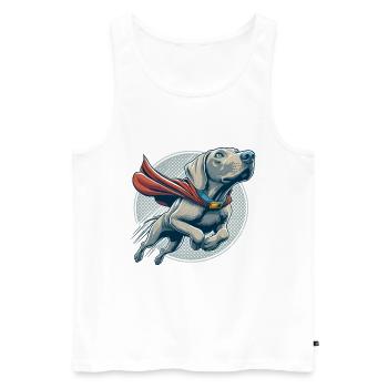 Great Dog Weimaraner Weimi Cape Gift - Men's Premium Organic Tank Top - white - Front - Michal (187cm)