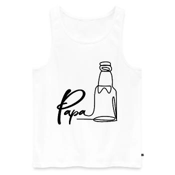 FATHER'S DAY BEER BEER BOTTLE DAD - Men's Premium Organic Tank Top - white - Front - Michal (187cm)