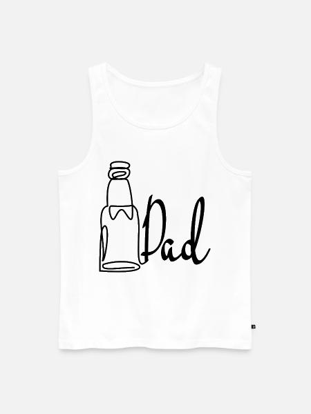 Line Art Far Fars Dag Øl - Herre Premium økologisk tanktop - hvid