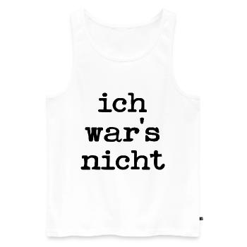 UNSCHULDIG LUSTIGE SPRÜCHE UNSCHULD - Männer Premium Bio Tank Top - Weiß - Vorne - Michal (187cm)