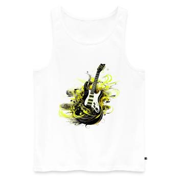 E-Gitarre Gitarre Gitarrist Musik Instrument Rock - Männer Premium Bio Tank Top - Weiß - Vorne - Michal (187cm)