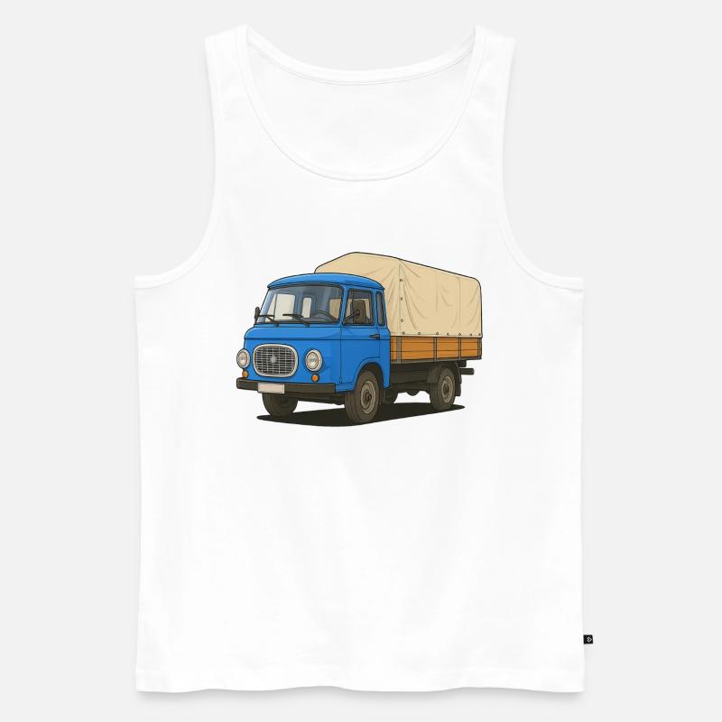 Ost-Pritsche - Männer Premium Bio Tank Top - Weiß