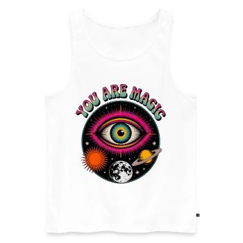 You Are Magic - Men's Premium Organic Tank Top - white - Front - Michal (187cm)