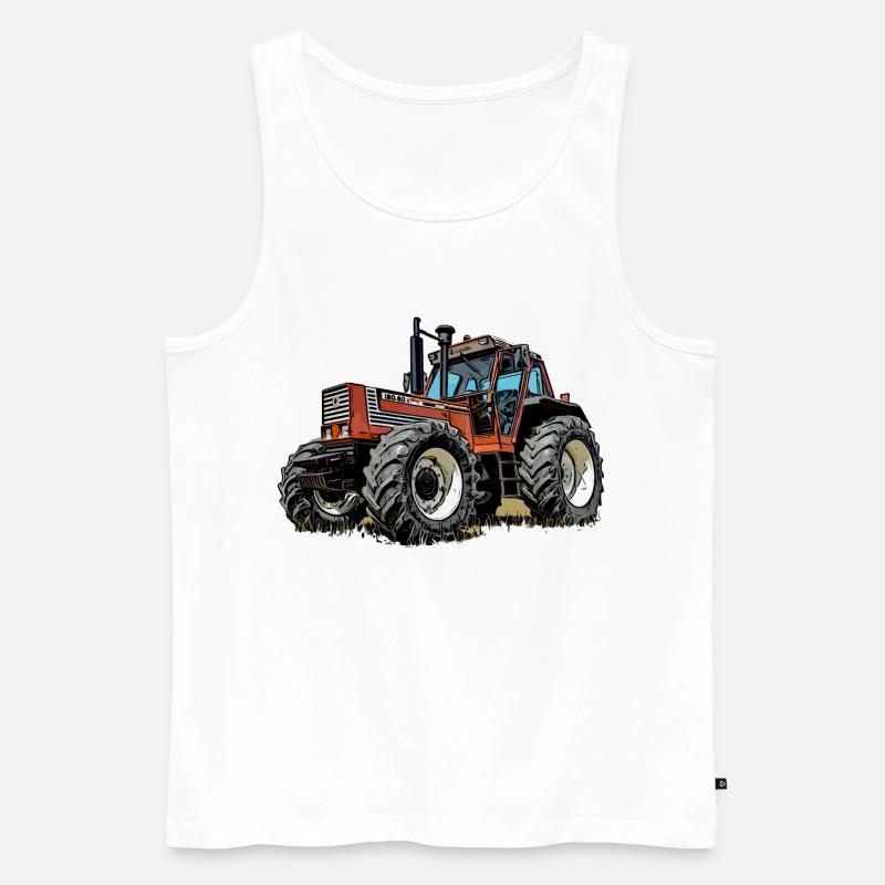 Ackerbeast 100 - Männer Premium Bio Tank Top - Weiß