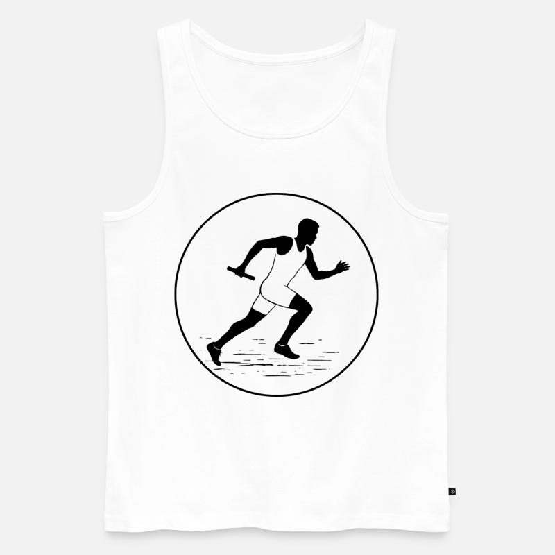 Relay Rush - Männer Premium Bio Tank Top - Weiß