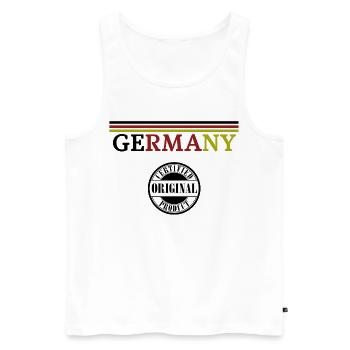 German Pride, flag of Germany - Men's Premium Organic Tank Top - white - Front - AI Model Male 178 light (178cm)