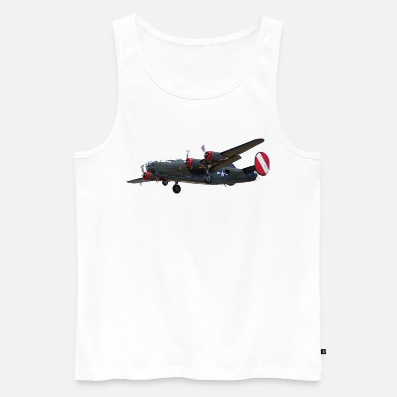 Bomber B-24 Liberator - Männer Premium Bio Tank Top - Weiß