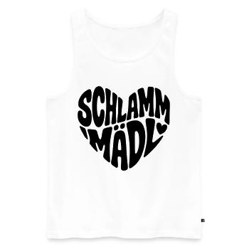 Schlamm Mädl  - Männer Premium Bio Tank Top - Weiß - Vorne - Michal (187cm)
