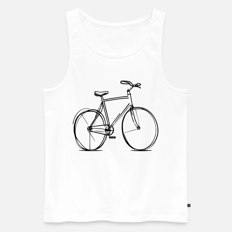 Tracé de lignes de vélo - Débardeur bio Premium Homme - blanc