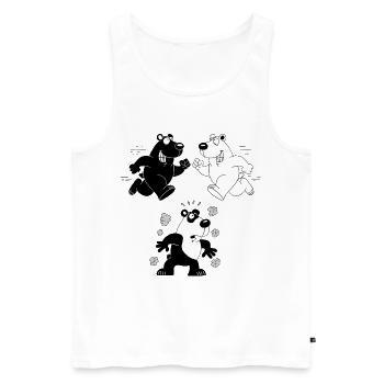 The birth of the panda - Men's Premium Organic Tank Top - white - Front - Michal (187cm)