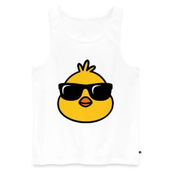 Chick’n’Cool - Débardeur bio Premium Homme - blanc - Devant - Michal (187cm)