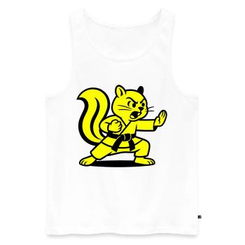 Karate Squirrels! - Men's Premium Organic Tank Top - white - Front - Michal (187cm)