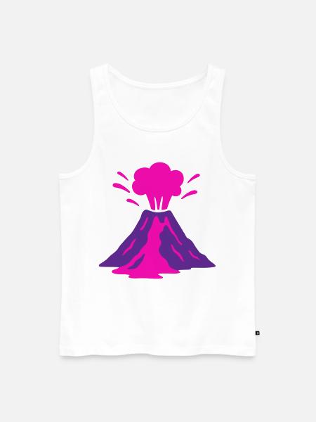 Vulkanausbruch in pink - Männer Premium Bio Tank Top - Weiß