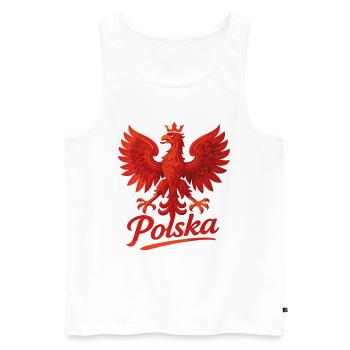 Poland Polska Eagle Flag Flag Epic Gift - Men's Premium Organic Tank Top - white - Front - Michal (187cm)