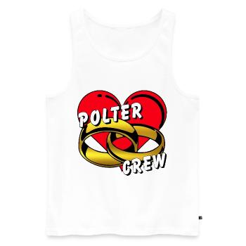 Polter Crew , Bachelor Party ............... - Men's Premium Organic Tank Top - white - Front - AI Model Male 178 light (178cm)